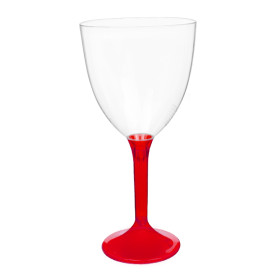 Calice Plastica Vino Gambo Red Transp. 300ml 2P (20 Pezzi)