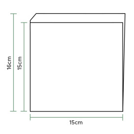 Sacchetto di Carta Antigrasso Kraft 15x15cm (3000 Pezzi)