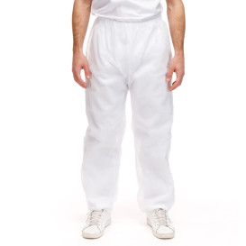 Pantalone Industriale in TNT di PP Bianco 30gr. (50 Pezzi)