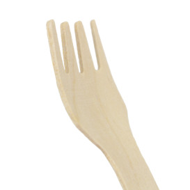 Mini Forchetta di Legno 7,5cm (100 Pezzi)