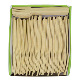 Mini-forchetta di Bambu 7,5cm (50 Pezzi)