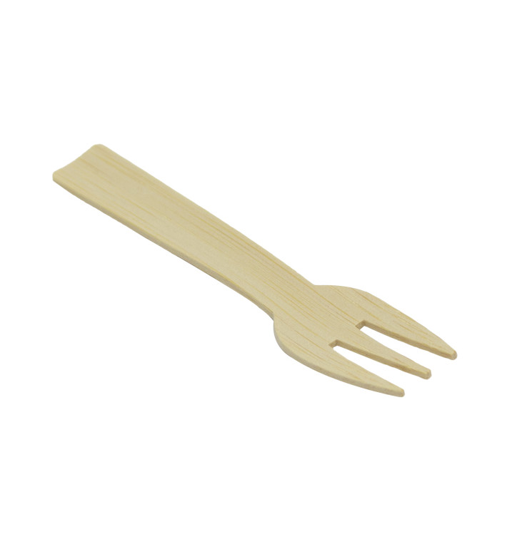 Minitenedor de Bambú 7,5cm (50 Uds)