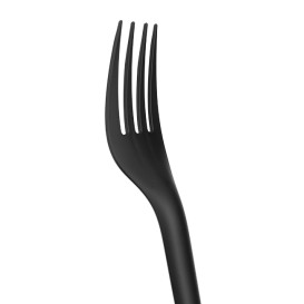 Forchetta Biodegradabile CPLA Nero 17cm (1.000 Pezzi)