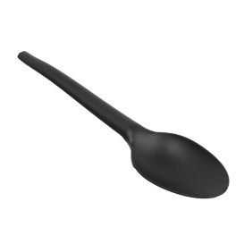 Cucchiaio Biodegradabile CPLA Nero 16,5cm (25 Pezzi)