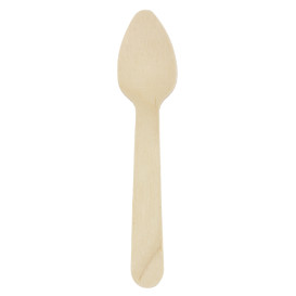 Mini Cucchiaio di Legno Imbustate 11m (500 Pezzi)