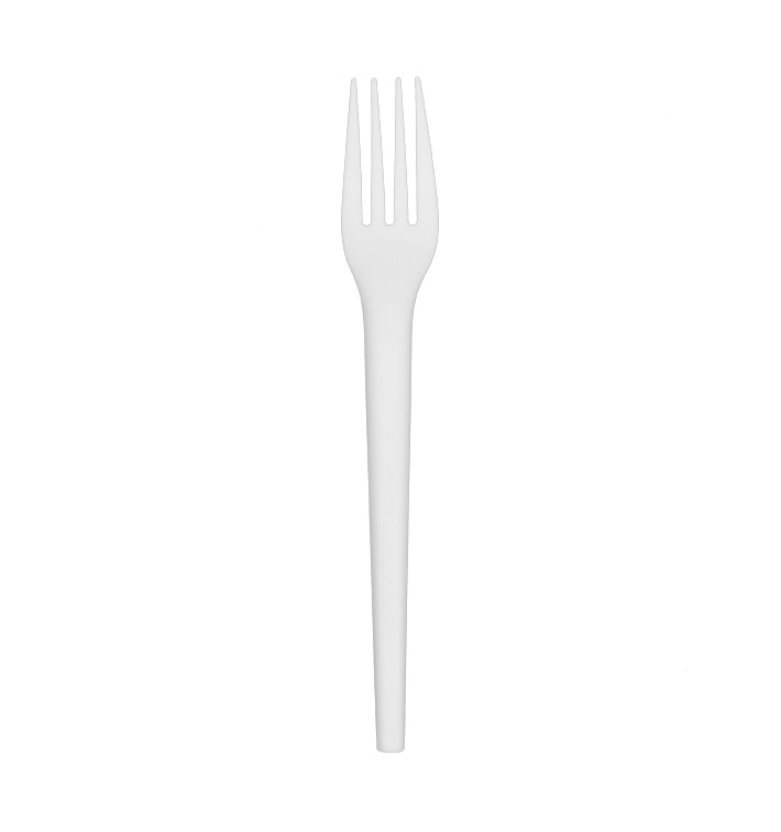 Forchetta Biodegradabile CPLA Bianco 17cm (1.000 Pezzi) Forchetta Biodegradabile CPLA Bianco 17cm (1.000 Pezzi)