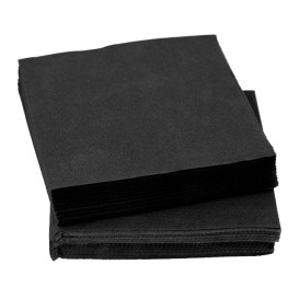 Tovagliolo di Carta micro-point Nero 20x20cm (100 Pezzi)