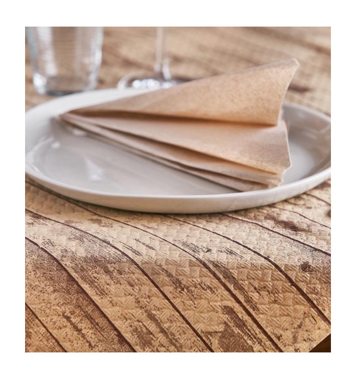 Tovaglia di Carta Taglio 1,2x1,2m "Legno Kraft" 40g (300 Pezzi) Tovaglia di Carta Taglio 1,2x1,2m "Legno Kraft" 40g (300 Pezzi)