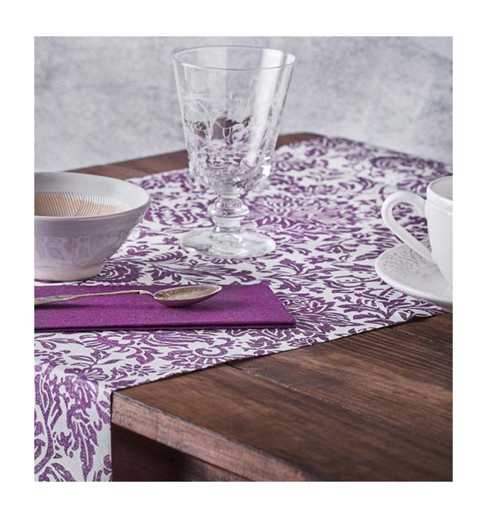 Tovaglia Rotolo Airlaid 0,4x48m "Versalles" Viola 50g/m² P30cm (1 Pezzo) Tovaglia Rotolo Airlaid 0,4x48m "Versalles" Viola 50g/m² P30cm (1 Pezzo)