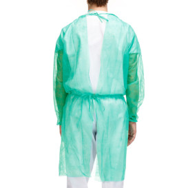 Camice di Protezione TNT PP Chiusura Con Lacci Verde XL 20gr (100 Pezzi)