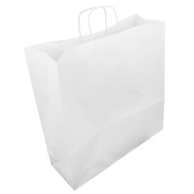 Buste Shopper in Carta Bianca 100g/m² 44+15x46cm (200 Pezzi)