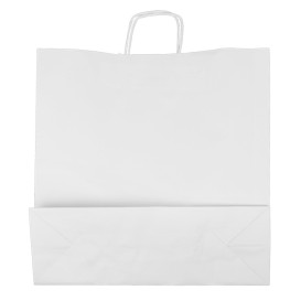 Buste Shopper in Carta Bianca 100g/m² 44+15x46cm (25 Pezzi)