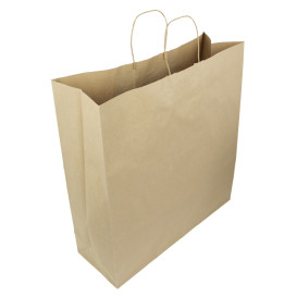 Buste Shopper in Carta Hawanna 100g/m² 46+16x49cm (50 Pezzi)