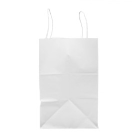 Buste Shopper in Carta Bianca 80g/m² 30+18x29cm (25 Pezzi)