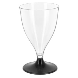 Tazza di PS riutilizzabile acqua/vino Antracite piede 200ml 2P (48 unità)