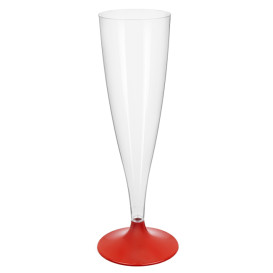 Flute Plastica Gambo Red 140ml 2P (20 Pezzi)