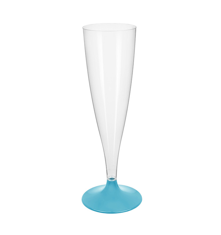 Flute Plastica Gambo Turchese 140ml 2P (20 Pezzi) Flute Plastica Gambo Turchese 140ml 2P (20 Pezzi)