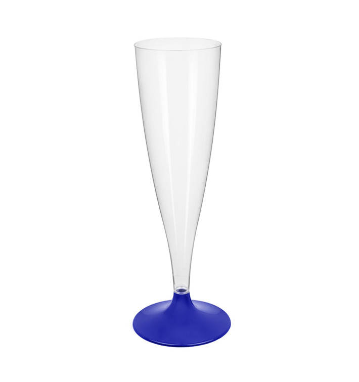 Flute Plastica Gambo Blu Perlato 140ml 2P (20 Pezzi) Flute Plastica Gambo Blu Perlato 140ml 2P (20 Pezzi)