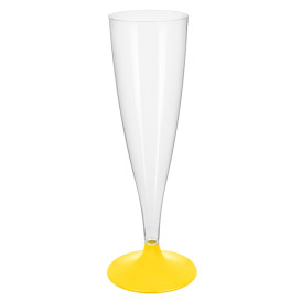 Flute Plastica Gambo Giallo 140ml 2P (20 Pezzi)