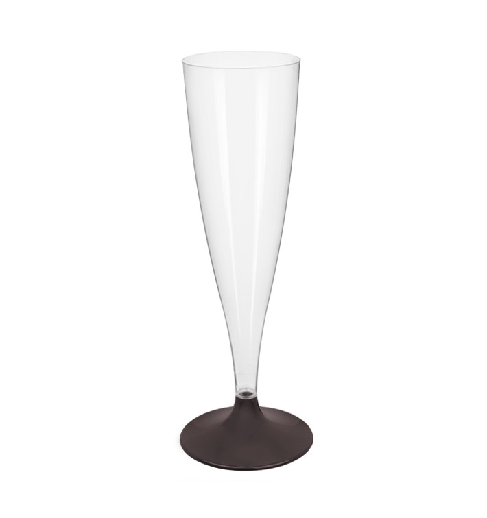 Flute Plastica Gambo Marrone 140ml 2P (20 Pezzi) Flute Plastica Gambo Marrone 140ml 2P (20 Pezzi)