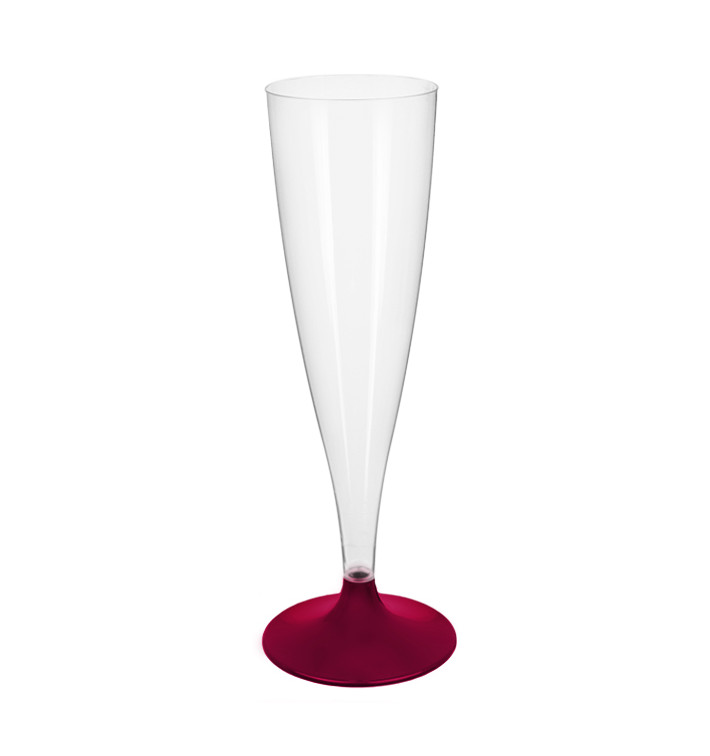 Flute Plastica Gambo Bordò 140ml 2P (20 Pezzi) Flute Plastica Gambo Bordò 140ml 2P (20 Pezzi)