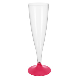 Flute Plastica Gambo Fucsia 140ml 2P (20 Pezzi)