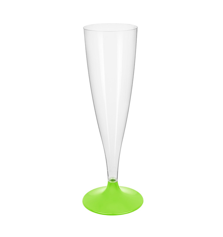 Flute Plastica Gambo Verde Pistacchio 140ml 2P (400 Pezzi) Flute Plastica Gambo Verde Pistacchio 140ml 2P (400 Pezzi)