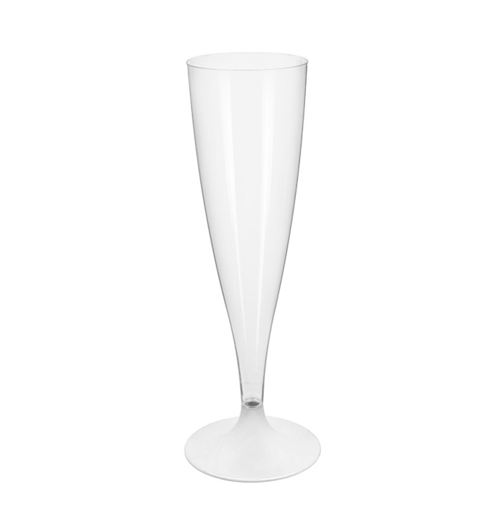 Flute Plastica Gambo Bianco 140ml 2P (20 Pezzi) Flute Plastica Gambo Bianco 140ml 2P (20 Pezzi)