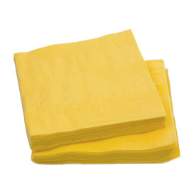 Tovagliolo di Carta Cocktail 20x20cm Giallo (100 Pezzi)