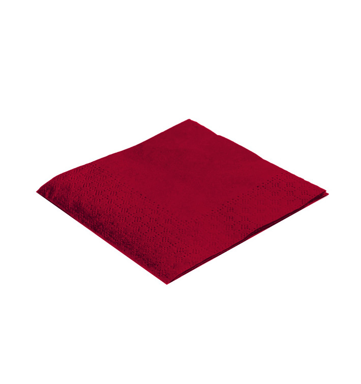 Tovagliolo di Carta Cocktail 20x20cm Bordò (100 Pezzi) Tovagliolo di Carta Cocktail 20x20cm Bordò (100 Pezzi)