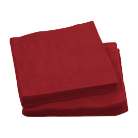 Tovagliolo di Carta Cocktail 20x20cm Bordò (100 Pezzi)