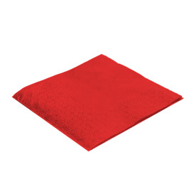 Tovagliolo di Carta Cocktail 20x20cm Rosso (6.000 Pezzi)