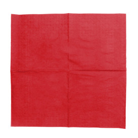 Tovagliolo di Carta Cocktail 20x20cm Rosso (100 Pezzi)