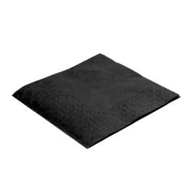 Tovagliolo di Carta Cocktail 20x20cm Nero (6.000 Pezzi)