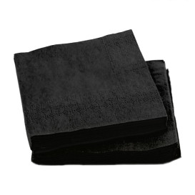 Tovagliolo di Carta Cocktail 20x20cm Nero (100 Pezzi)