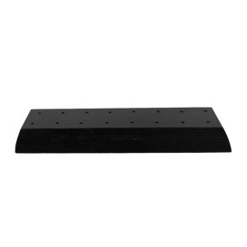 Supporto di Bambu per Spiedi Bambu Nero 20x6x2cm (48 Pezzi)