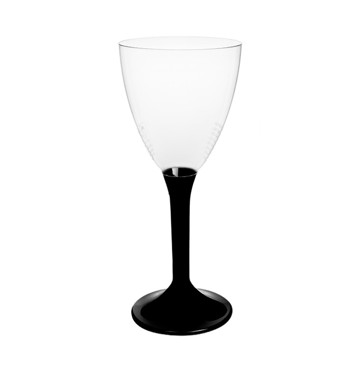 Calice Plastica Vino Gambo Nero 180ml 2P (20 Pezzi) Calice Plastica Vino Gambo Nero 180ml 2P (20 Pezzi)