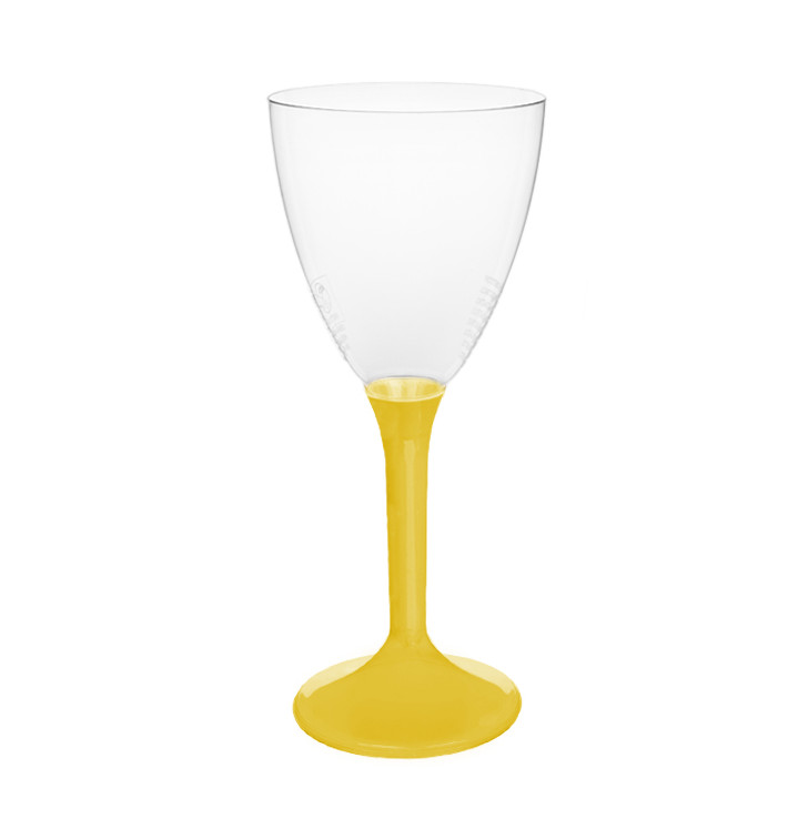 Calice Plastica Vino Gambo Giallo 180ml 2P (200 Pezzi) Calice Plastica Vino Gambo Giallo 180ml 2P (200 Pezzi)
