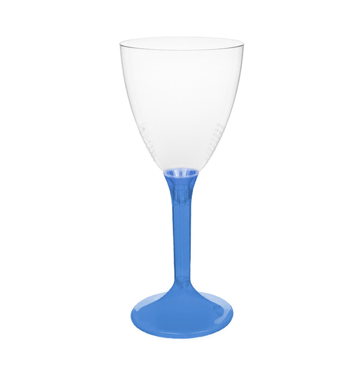 Calice Plastica Vino Gambo Blu Transp. 180ml 2P (20 Pezzi) Calice Plastica Vino Gambo Blu Transp. 180ml 2P (20 Pezzi)