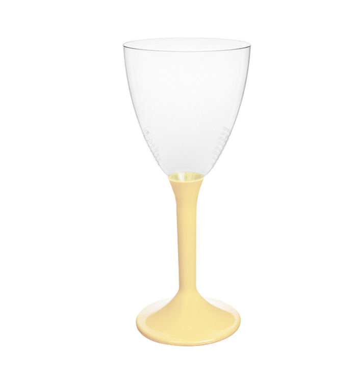 Calice Plastica Vino Gambo Crema 180ml 2P (200 Pezzi) Calice Plastica Vino Gambo Crema 180ml 2P (200 Pezzi)