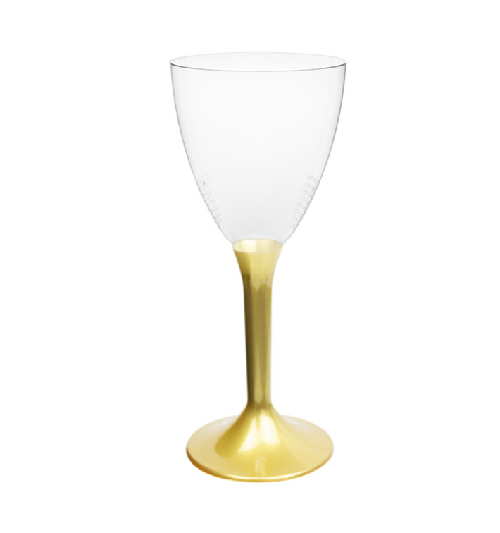 Calice Plastica Vino Gambo Oro 180ml 2P (20 Pezzi) Calice Plastica Vino Gambo Oro 180ml 2P (20 Pezzi)