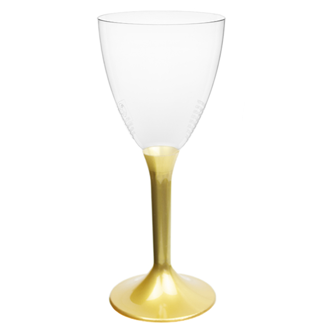 Calice Riutilizzabile PS Cristal Piede Oro Vino 180ml 2P (200 Pezzi)