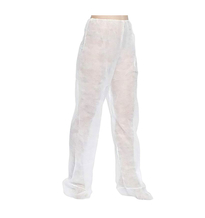 Pantalone Trattamento Pressoterapia in TNT di PP Bianco (100 Pezzi) Pantalone Trattamento Pressoterapia in TNT di PP Bianco (100 Pezzi)