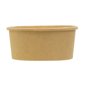 Contenitori Quadrato di Cartone Kraft 500ml 13x13x5,6cm (50 Pezzi)