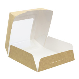 Scatola di Carta Kraft con Finestra 120x120x40mm (500 Pezzi)