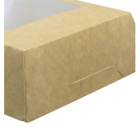 Scatola di Carta Kraft con Finestra 120x120x40mm (500 Pezzi)