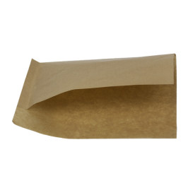Sacchetto Carta Antigrasso Naturale 20x13/10cm (100 Pezzi)