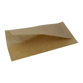 Sacchetto Carta Antigrasso Naturale 25x13/10cm (100 Pezzi)