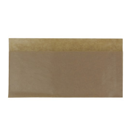 Sacchetto Carta Antigrasso Naturale 25x13/10cm (100 Pezzi)