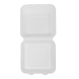 Contenitori Canna da Zucchero Bianco 225x225x75mm (200 Pezzi)